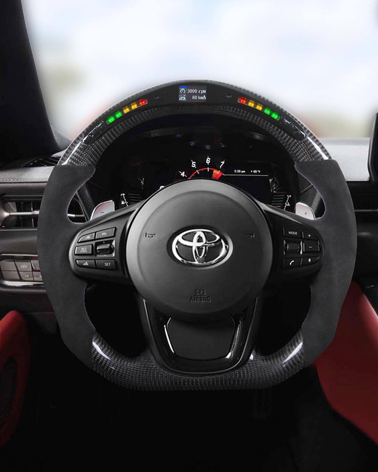 Carbon Fibre Steering Wheel – Toyota Supra A90