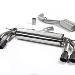 Milltek Sport Cat-back | Audi TT Mk3 TTS, Resonated (Quieter), Cerakote Black Oval Tips [SSXAU578]