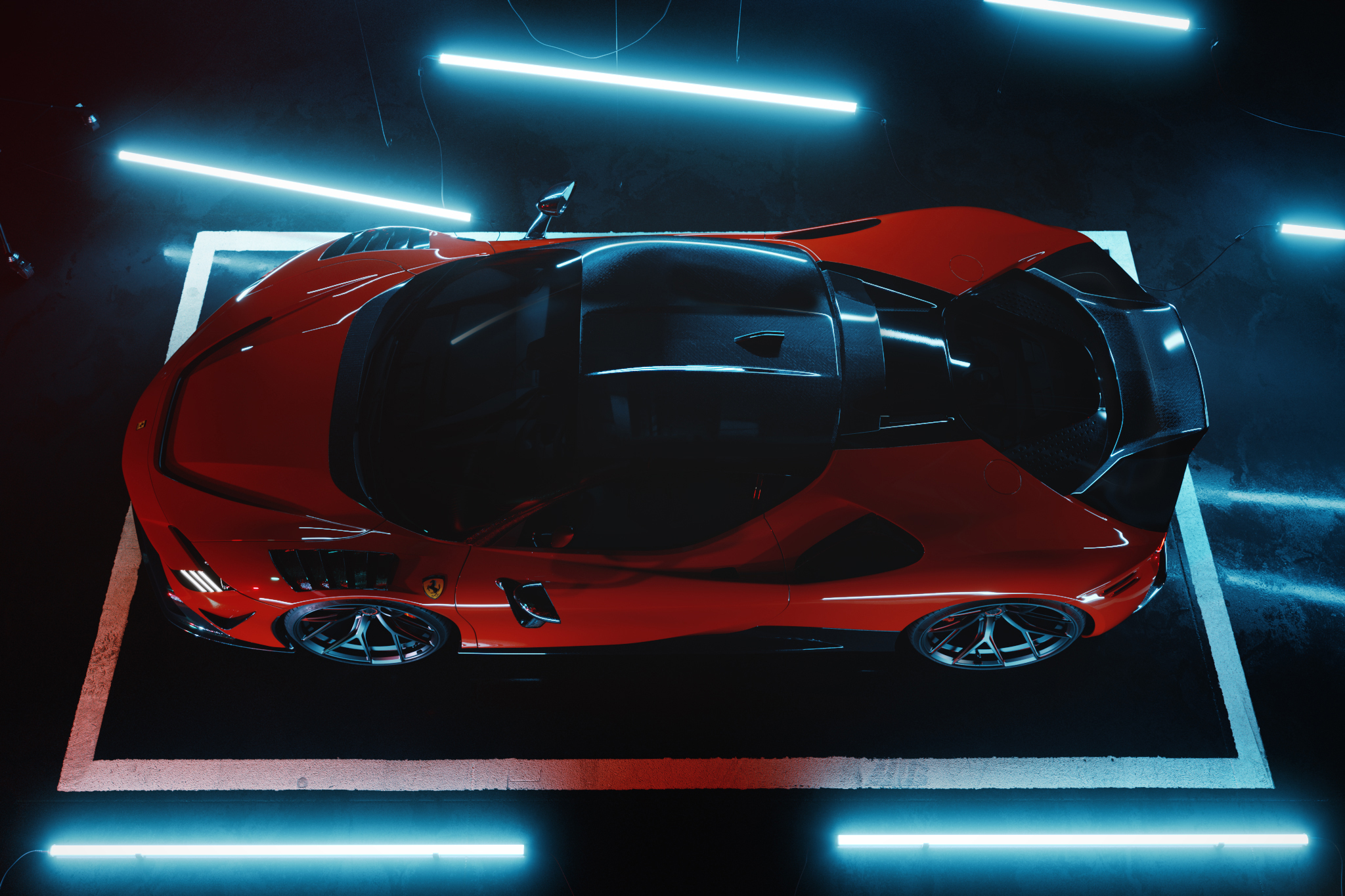 Ferrari SF90 – RYFT Carbon Fibre Active Wing 2pcs