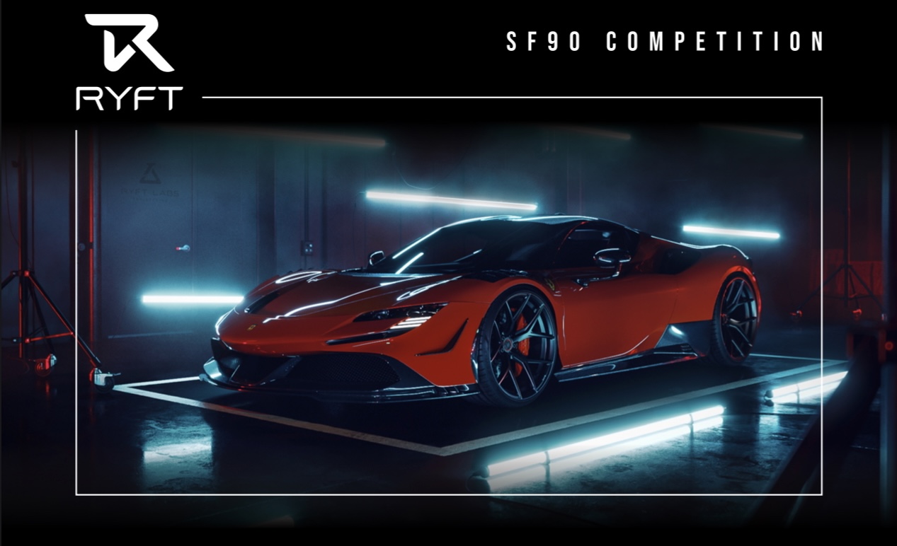 Ferrari SF90 – RYFT Carbon Fibre Vented Engine Cover