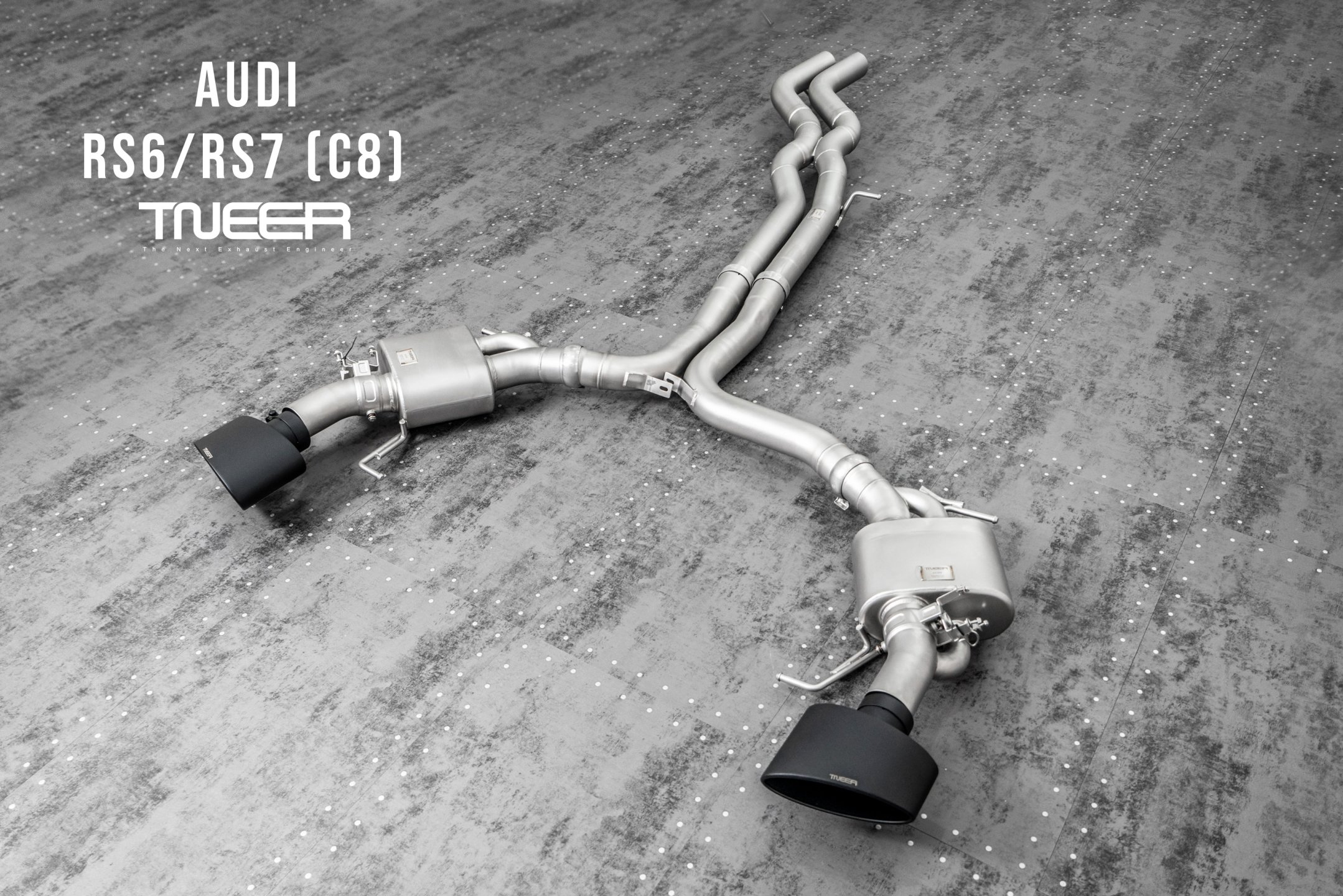 Audi RS7 (C8) 4.0 TFSI V8 TNEER Exhaust System with Dual Silver Tips