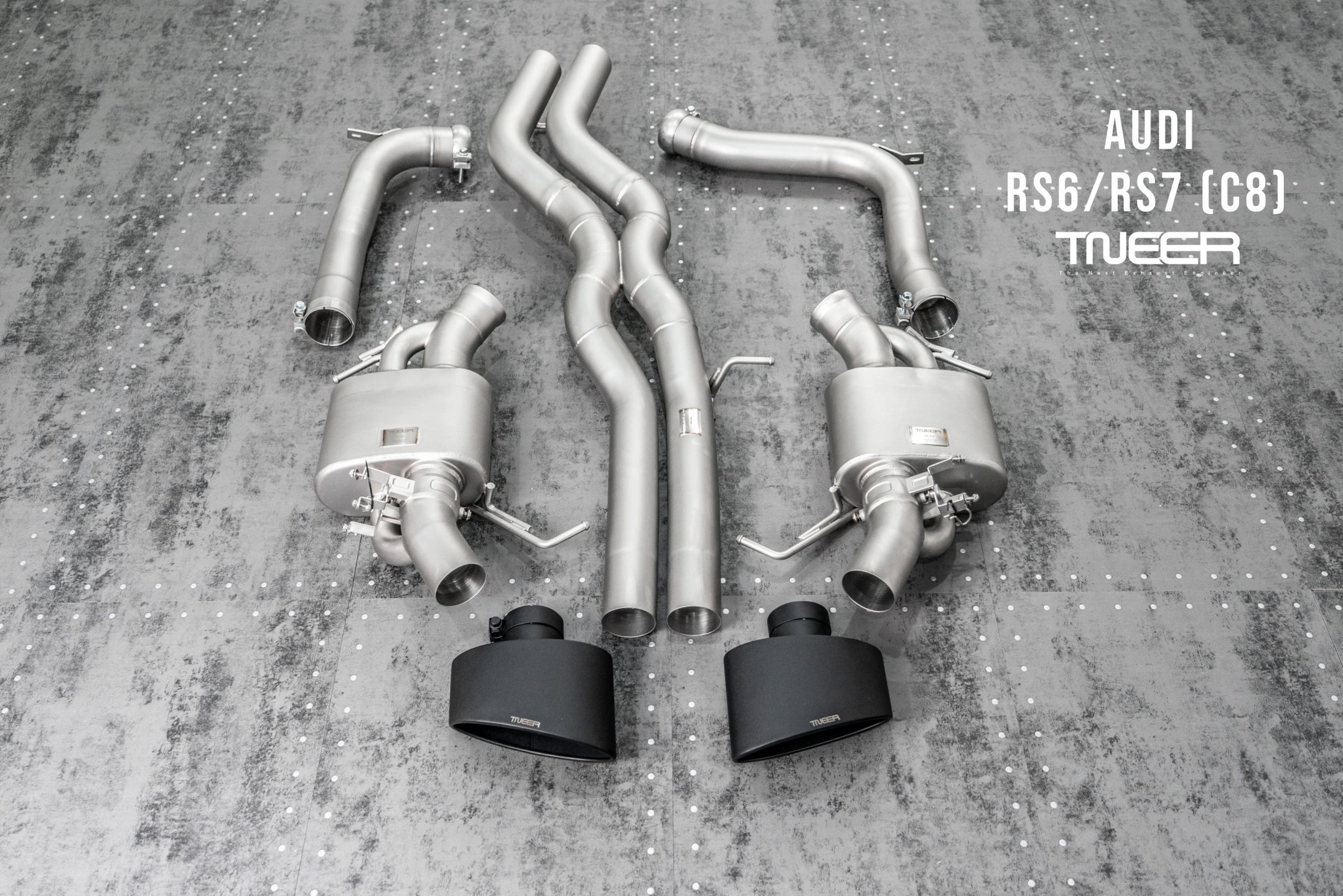 Audi RS7 (C8) 4.0 TFSI V8 TNEER Exhaust System with Dual Silver Tips