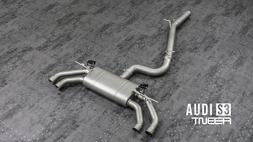BMW E46 M3 TNEER Exhaust System with Quad Silver Tips