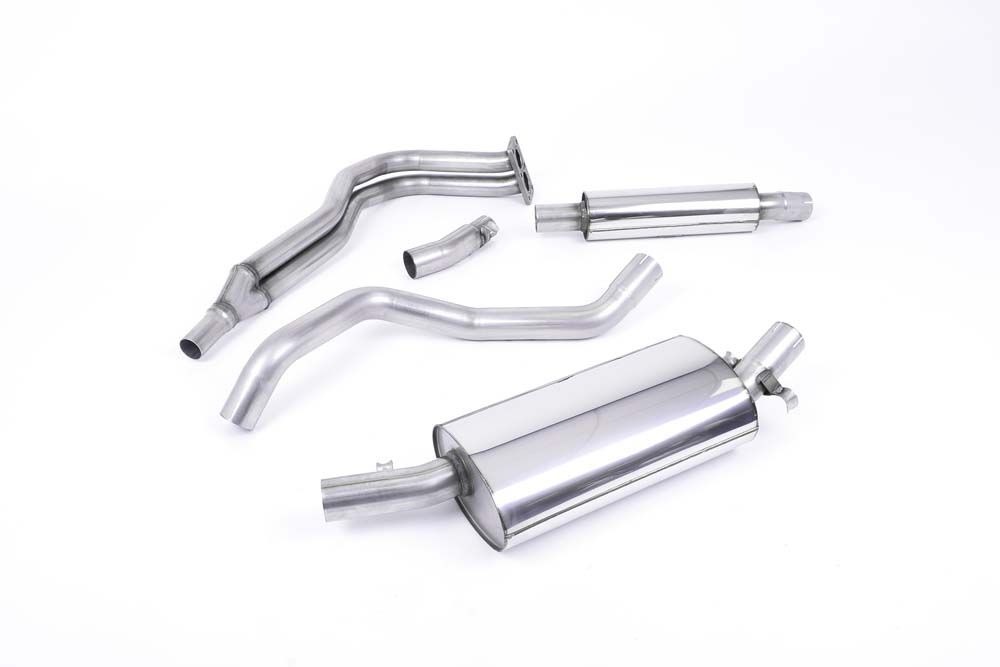 RESONATED (QUIETER) MANIFOLD-BACK EXHAUST SYSTEM WITH POLISHED TIP (FOR OE MANIFOLD)