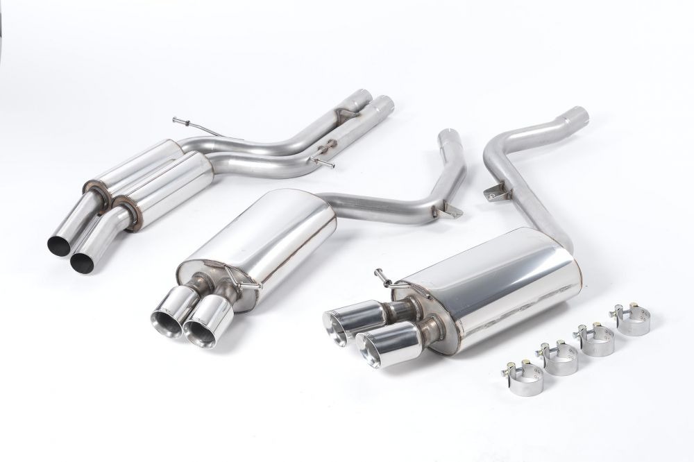 Milltek Audi S5 (B8) Cat-Back Exhaust System with Polished Trims (Manual Models)