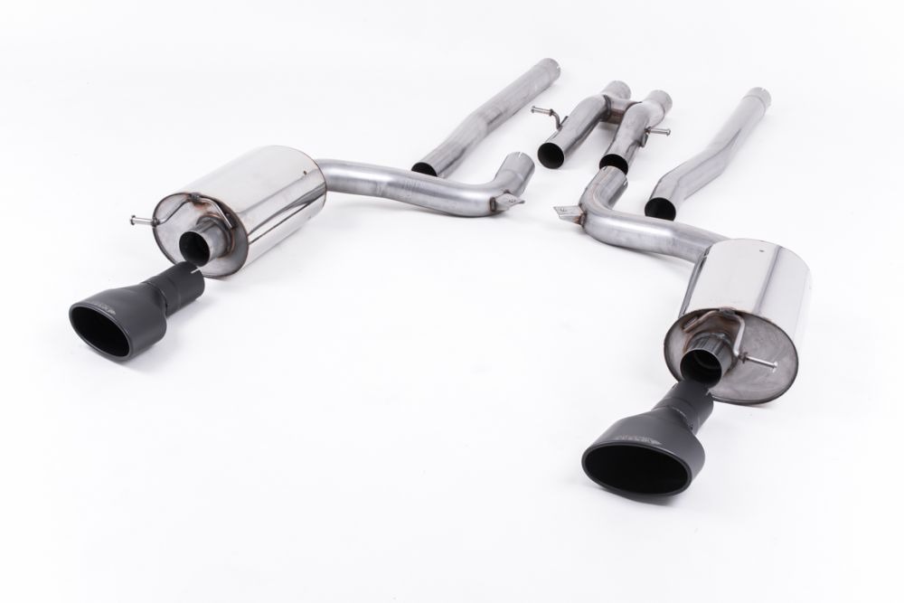 Audi RS6 (C6) Cat-Back Exhaust System with Dual-Oval Trims