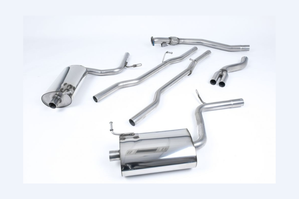 NON-RESONATED (LOUDER) CAT-BACK EXHAUST SYSTEM WITH GT100 TRIMS (FOR MANUAL MODELS)