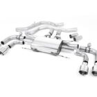 Alfa Romeo Giulia Quadrifoglio Milltek Front Pipe Back Exhaust System with 100-Trims