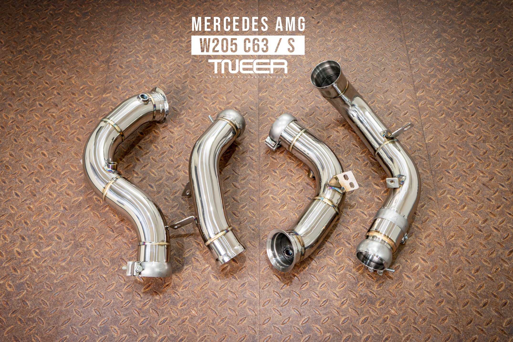 Mercedes-AMG W205 C63 TNEER High-Performance Downpipes (Not for Convertible)
