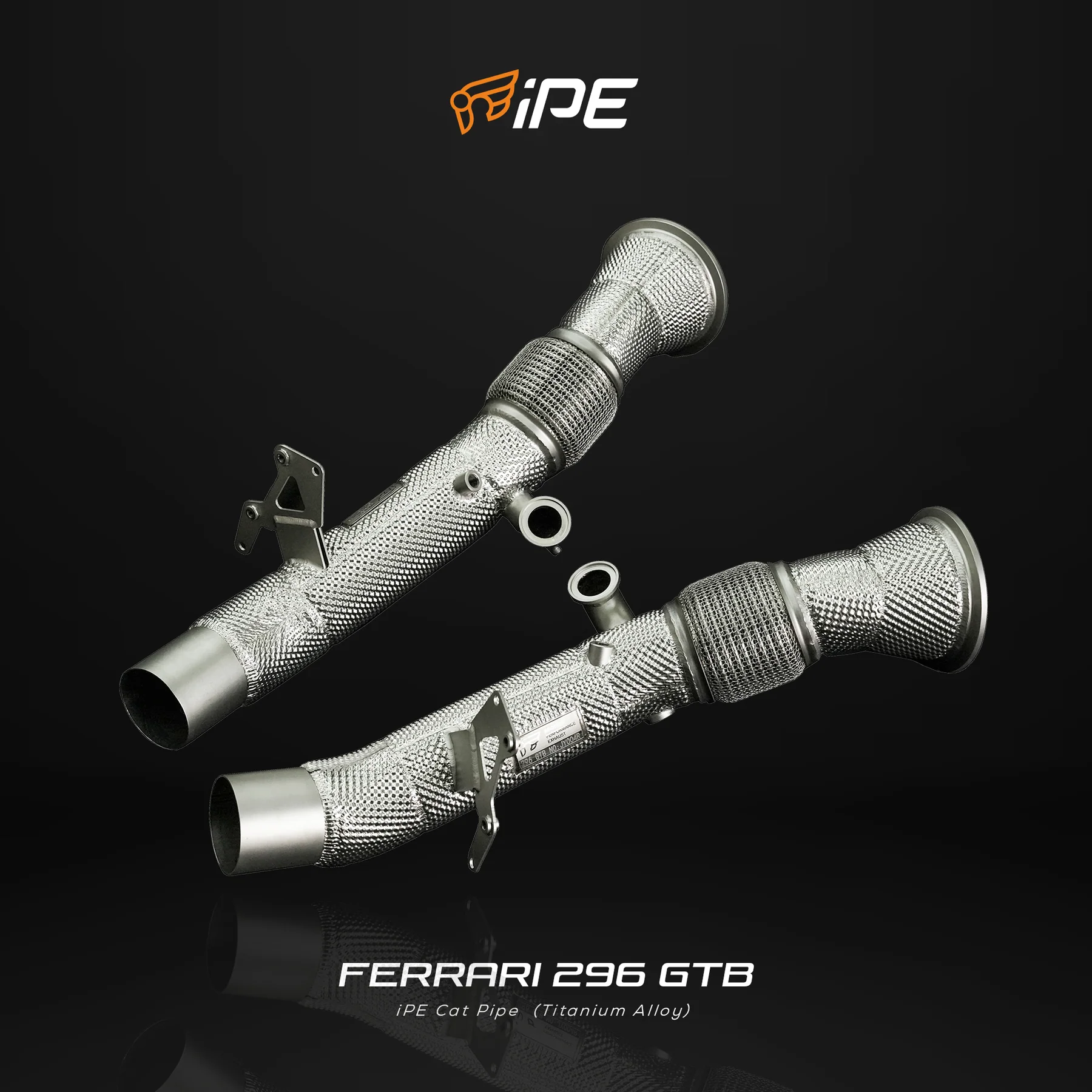 IPE Titanium Cat-Back System + Stainless Steel Heat Shield for Ferrari 296 GTB