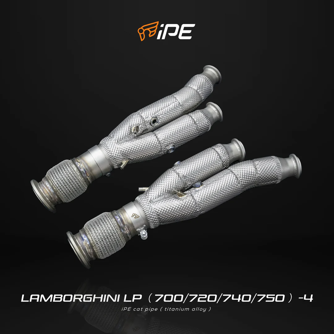 IPE Catless Straight Pipe + Heat Protector for Lamborghini Aventador LP700-4 / LP720-4