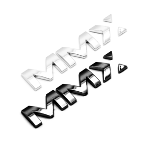 MMX MMR35-1504 - 100mm Self-Adhesive Vehicle Badge - Gloss Black