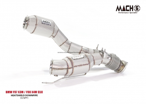 BMW F97 X3M / F98 X4M S58 3.0T (2022) 2022-2023 Downpipes - Mach5 - official product photo 1 BMW F97 X3M / F98 X4M S58 3.0T (2022) 2022-2023 Downpipes - Mach5 official product photo 1