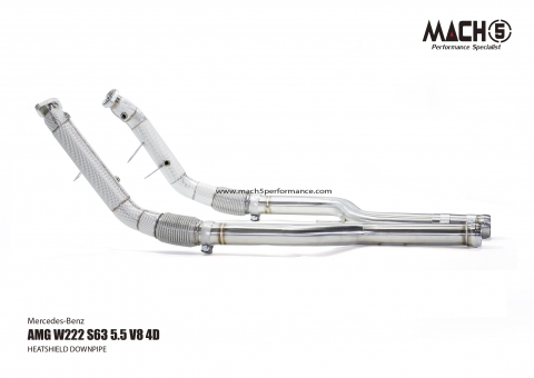 Mercedes-Benz W222 AMG S63 4.0T V8 2013-2020 Downpipes - Mach5 official product photo 2
