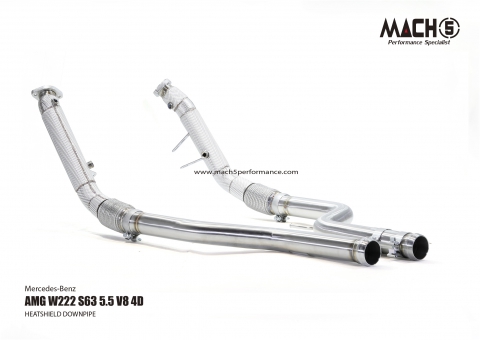 Mercedes-Benz W222 AMG S63 4.0T V8 2013-2020 Downpipes - Mach5 - official product photo 1 Mercedes-Benz W222 AMG S63 4.0T V8 2013-2020 Downpipes - Mach5 official product photo 1