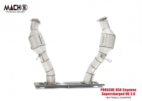 Porsche Cayenne 958 3.0T Supercharged 2010-2014 Downpipes - Mach5 official product photo 3