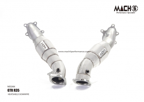 Nissan GTR R35 (89mm) 2007-2025 Downpipes - Mach5 - official product photo 1 Nissan GTR R35 (89mm) 2007-2025 Downpipes - Mach5 official product photo 1
