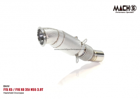 BMW F15/F16 X5/X6 35i N55 3.0T 2013-2018 Downpipes - Mach5 official product photo 2