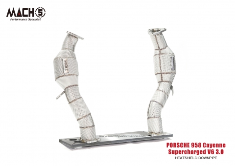 Porsche Cayenne 958 3.0T Supercharged 2010-2014 Downpipes - Mach5 official product photo 2