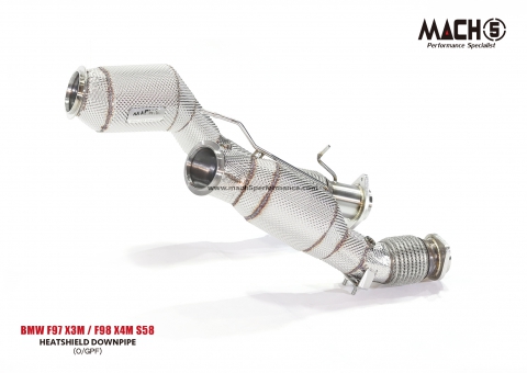 BMW F97 X3M / F98 X4M S58 3.0T (2022) 2022-2023 Downpipes - Mach5 official product photo 2