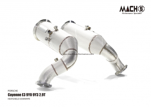 Porsche E3 Cayenne S 9Y0/9Y3 2.9T 2018-2025 Downpipes - Mach5 - official product photo 1 Porsche E3 Cayenne S 9Y0/9Y3 2.9T 2018-2025 Downpipes - Mach5 official product photo 1
