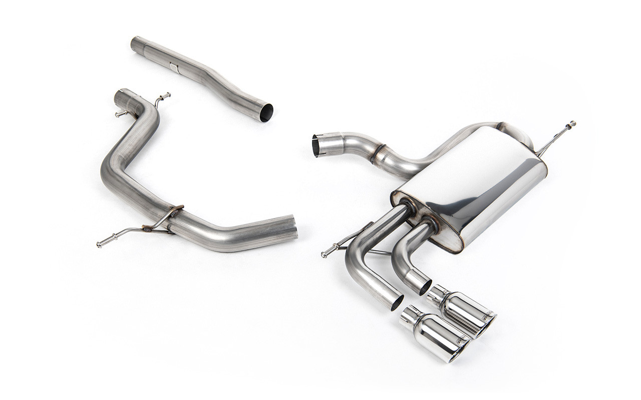 Milltek Volkswagen Golf Mk5 GT 2.0 TDI 170PS - Non-Resonated (Louder) Cat-Back Exhaust System with Twin Polished Trims - official product photo 1 Milltek Volkswagen Golf Mk5 GT 2.0 TDI 170PS - Non-Resonated (Louder) Cat-Back Exhaust System with Twin Polished Trims official product photo 1