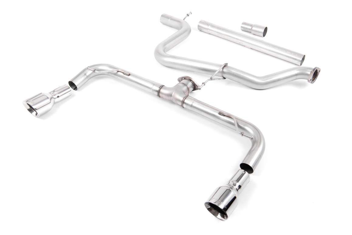 Milltek Volkswagen Golf GTD Mk7 - Non-Resonated (Louder) with Dual GT100 Tips Cat-Back Exhaust System (GTI Style) - official product photo 1 Milltek Volkswagen Golf GTD Mk7 - Non-Resonated (Louder) with Dual GT100 Tips Cat-Back Exhaust System (GTI Style) official product photo 1