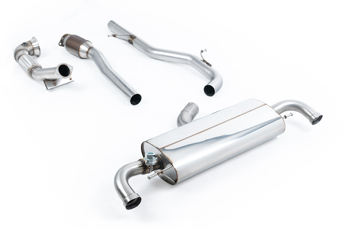 Milltek Audi TTRS Mk2 2.5L - Turbo-Back Exhaust System with Hi-Flow Sports Catalyst - Uses OE Trims - official product photo 1 Milltek Audi TTRS Mk2 2.5L - Turbo-Back Exhaust System with Hi-Flow Sports Catalyst - Uses OE Trims official product photo 1