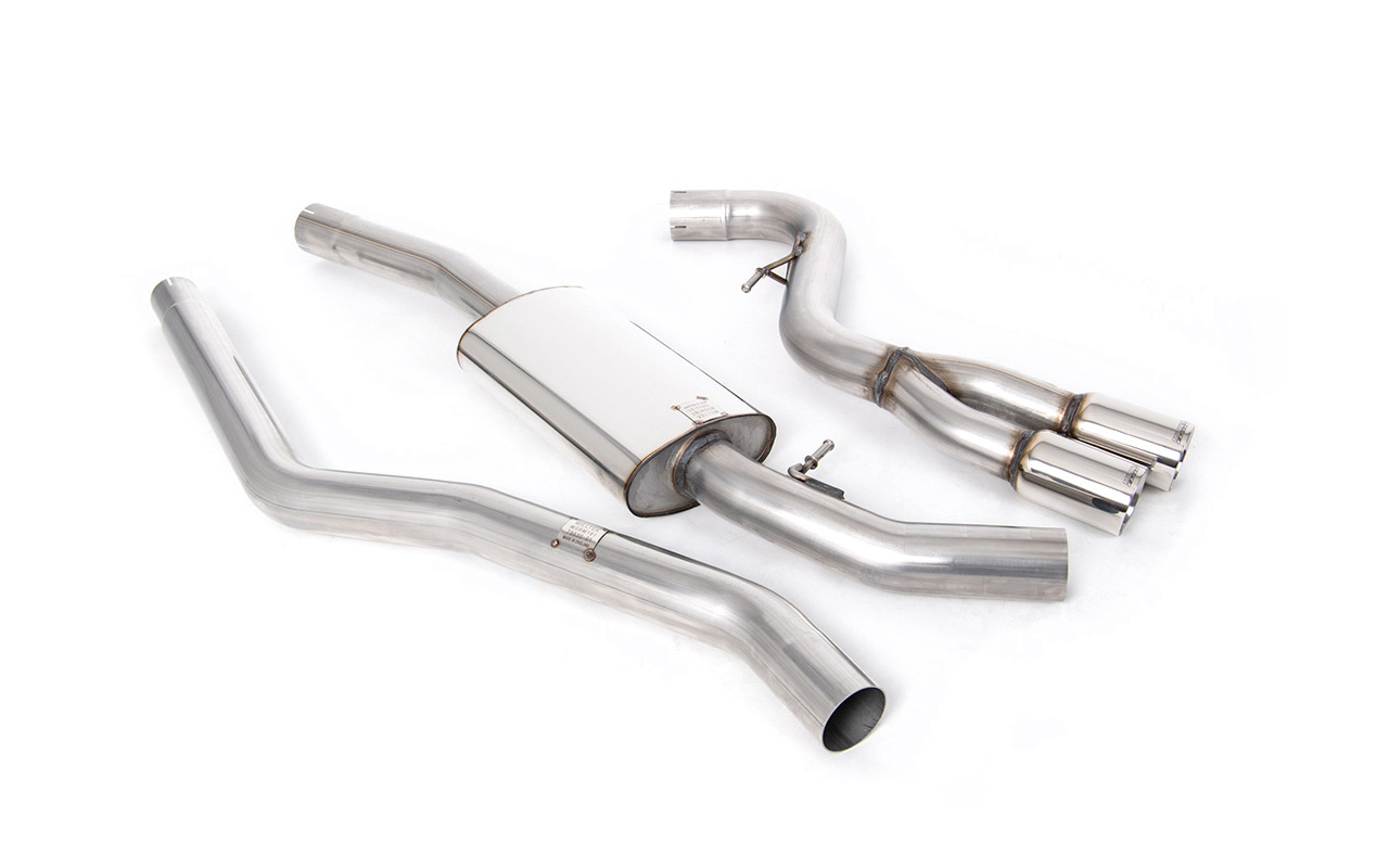 Milltek BMW 118d/120d/123d E82 M-Sport Coupe - Cat-Back Exhaust with Twin Polished Trims Milltek BMW 118d/120d/123d E82 M-Sport Coupe - Cat-Back Exhaust with Twin Polished Trims - exact Milltek product image