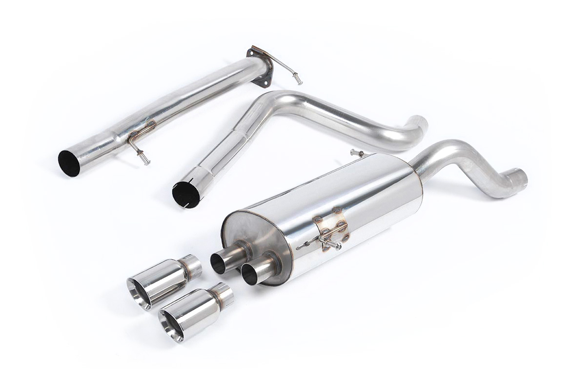 Milltek Ford Fiesta Mk7/7.5 ST 1.6 - Non-Resonated (Louder) Cat-Back Race Exhaust System Milltek Ford Fiesta Mk7/7.5 ST 1.6 - Non-Resonated (Louder) Cat-Back Race Exhaust System - exact Milltek product image