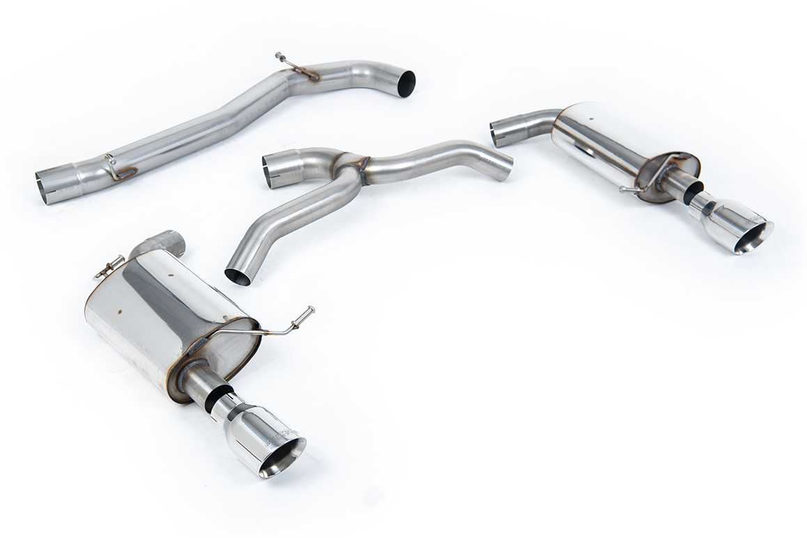 Milltek Volkswagen Golf 2.0TFSI Mk7 - Non-Resonated (Louder) Cat-Back Exhaust System Milltek Volkswagen Golf 2.0TFSI Mk7 - Non-Resonated (Louder) Cat-Back Exhaust System - exact Milltek product image