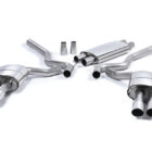 Milltek Ford Mustang 5.0 V8 GT (Fastback) - Resonated (Quieter) Cat-Back Exhaust System with Quad Exhaust Trims official product photo 1