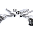 Milltek Ford Mustang 5.0 V8 GT (Fastback) - Resonated (Quieter) Cat-Back Exhaust System with Quad Exhaust Trims official product photo 2
