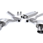 Milltek Ford Mustang 5.0 V8 GT (Fastback) - Resonated (Quieter) Cat-Back Exhaust System with Quad Exhaust Trims official product photo 3