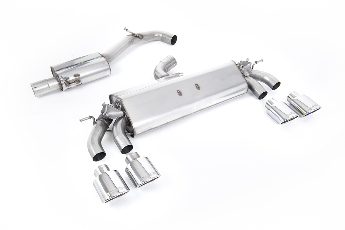 Milltek Volkswagen Golf R Mk7.5 2.0 TSI 310ps (Non GPF Models & 76mm systems) - Resonated (Quieter) Cat-Back Exhaust System Milltek Volkswagen Golf R Mk7.5 2.0 TSI 310ps (Non GPF Models & 76mm systems) - Resonated (Quieter) Cat-Back Exhaust System - exact Milltek product image