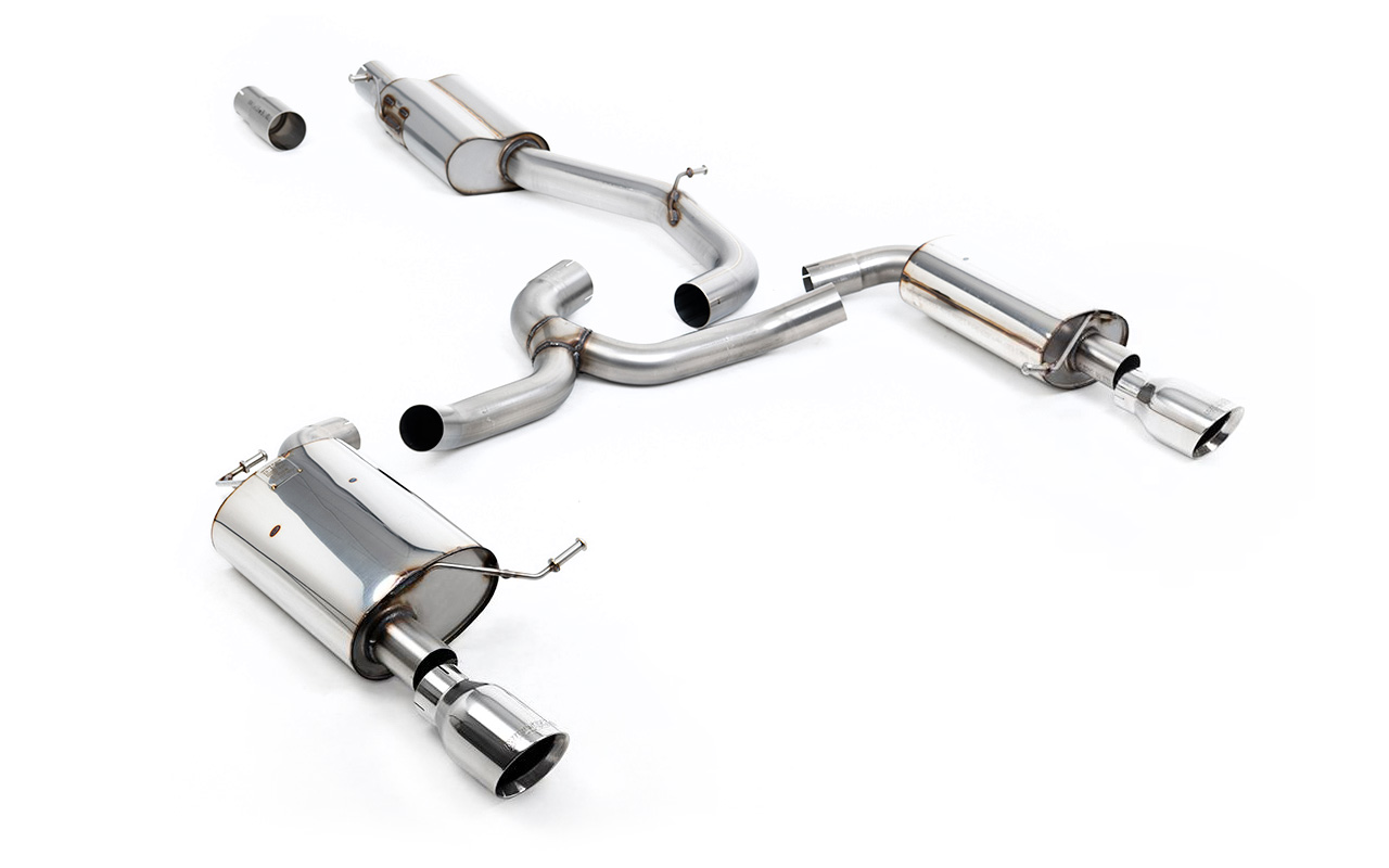 Milltek Volkswagen Golf 1.8TSI Alltrack Mk7 - Resonated (Quieter) Cat-Back Exhaust System Milltek Volkswagen Golf 1.8TSI Alltrack Mk7 - Resonated (Quieter) Cat-Back Exhaust System - exact Milltek product image