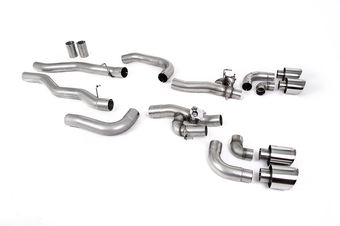 Milltek BMW M8 F91/92/93 (GPF Equipped) - OPF/GPF-Back System with valved Rear Silencer Bypass Milltek BMW M8 F91/92/93 (GPF Equipped) - OPF/GPF-Back System with valved Rear Silencer Bypass - exact Milltek product image