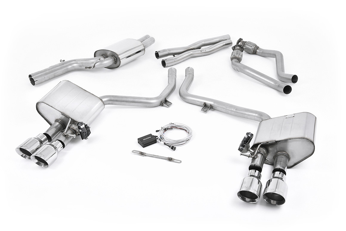 Milltek Audi S4 V6/S5 3.0 B8.5 - Valved & Resonated (Quieter) Cat-Back Exhaust System official product photo 2
