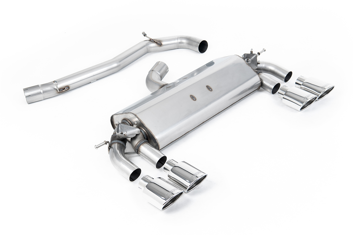 Milltek Volkswagen Golf R Mk7 2.0 TSI (76.2mm systems) - Non-Resonated (Louder) Cat-Back Exhaust System Milltek Volkswagen Golf R Mk7 2.0 TSI (76.2mm systems) - Non-Resonated (Louder) Cat-Back Exhaust System - exact Milltek product image