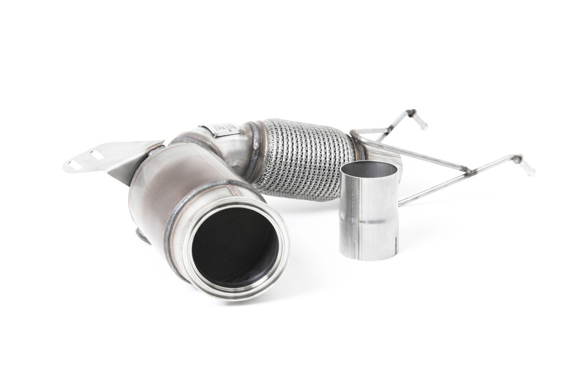 Milltek Mini Cooper S/JCW F55/F56 (LCI Only) - Large Bore Downpipe with Hi-Flow Sports Cat - official product photo 1 Milltek Mini Cooper S/JCW F55/F56 (LCI Only) - Large Bore Downpipe with Hi-Flow Sports Cat official product photo 1