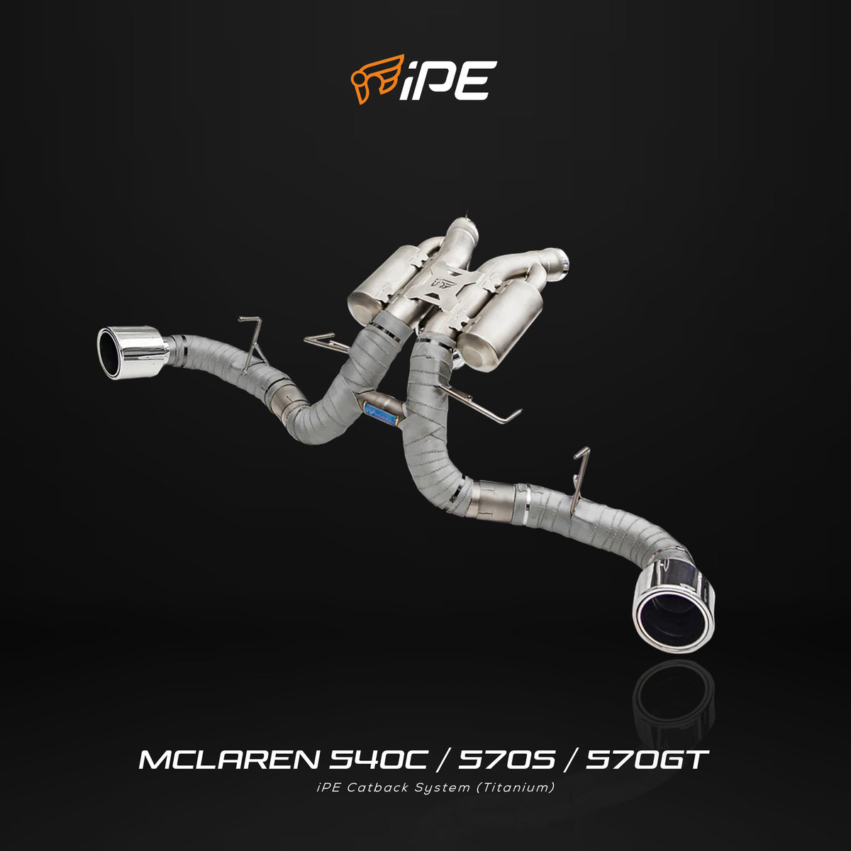 IPE Titanium Cat-Back System with Heat Protector for McLaren 540C / 570S / 570S Spider / 570GT - official product photo 1 IPE Titanium Cat-Back System with Heat Protector for McLaren 540C / 570S / 570S Spider / 570GT official product photo 1
