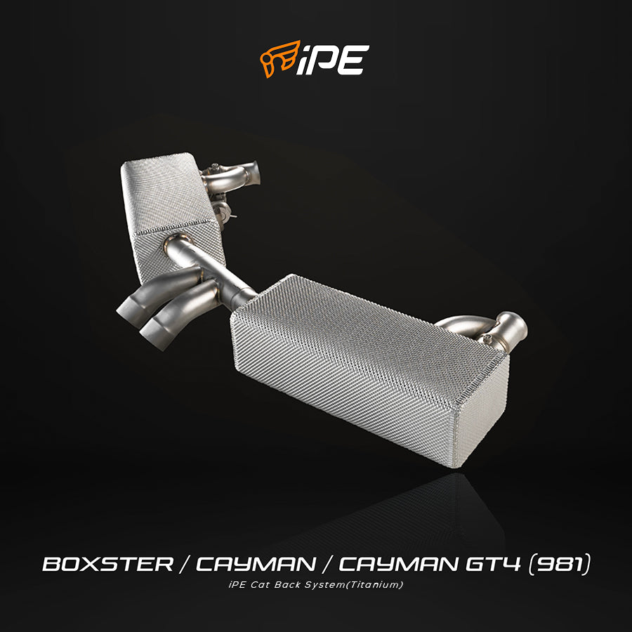 IPE Titanium Cat Back System – Porsche 981 (Boxster / Cayman / Spyder / GT4) - official product photo 1 IPE Titanium Cat Back System – Porsche 981 (Boxster / Cayman / Spyder / GT4) official product photo 1