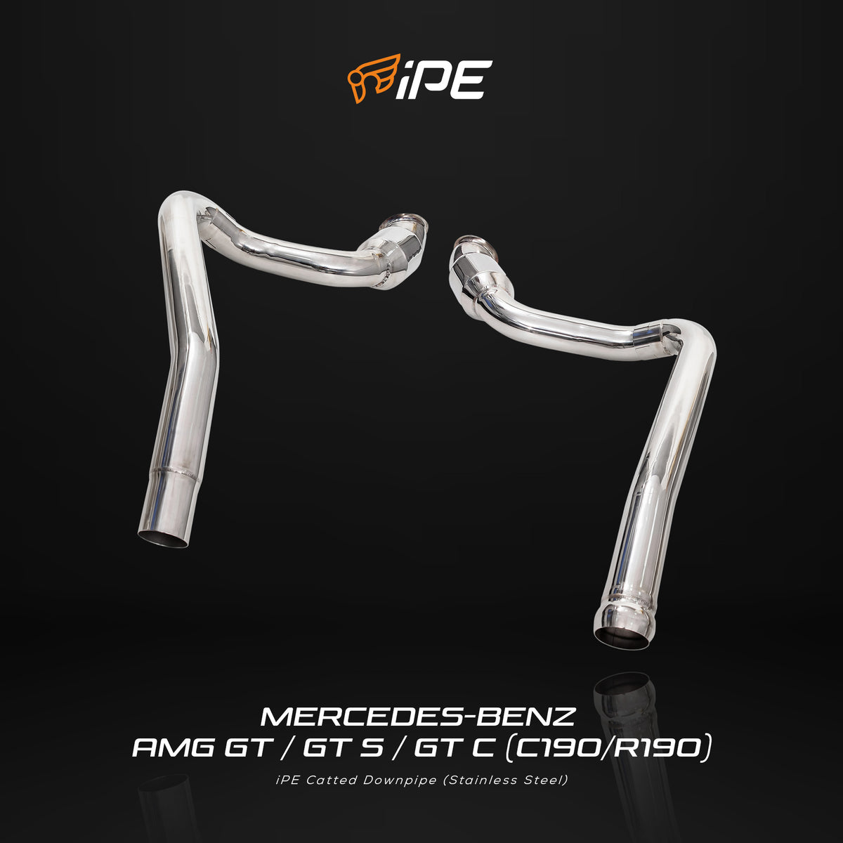 IPE Catted & Catless Downpipes – Mercedes-AMG GT / GT S / GT C (C190) - official product photo 1 IPE Catted & Catless Downpipes – Mercedes-AMG GT / GT S / GT C (C190) official product photo 1