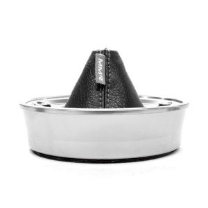 Official MMX MINI short shifter titanium surround with grey-stitched gaiter